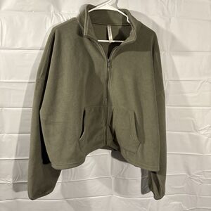 Fabletics Rayne Polar Fleece Zip Up Jacket Women’s 2xl Slate Green Color